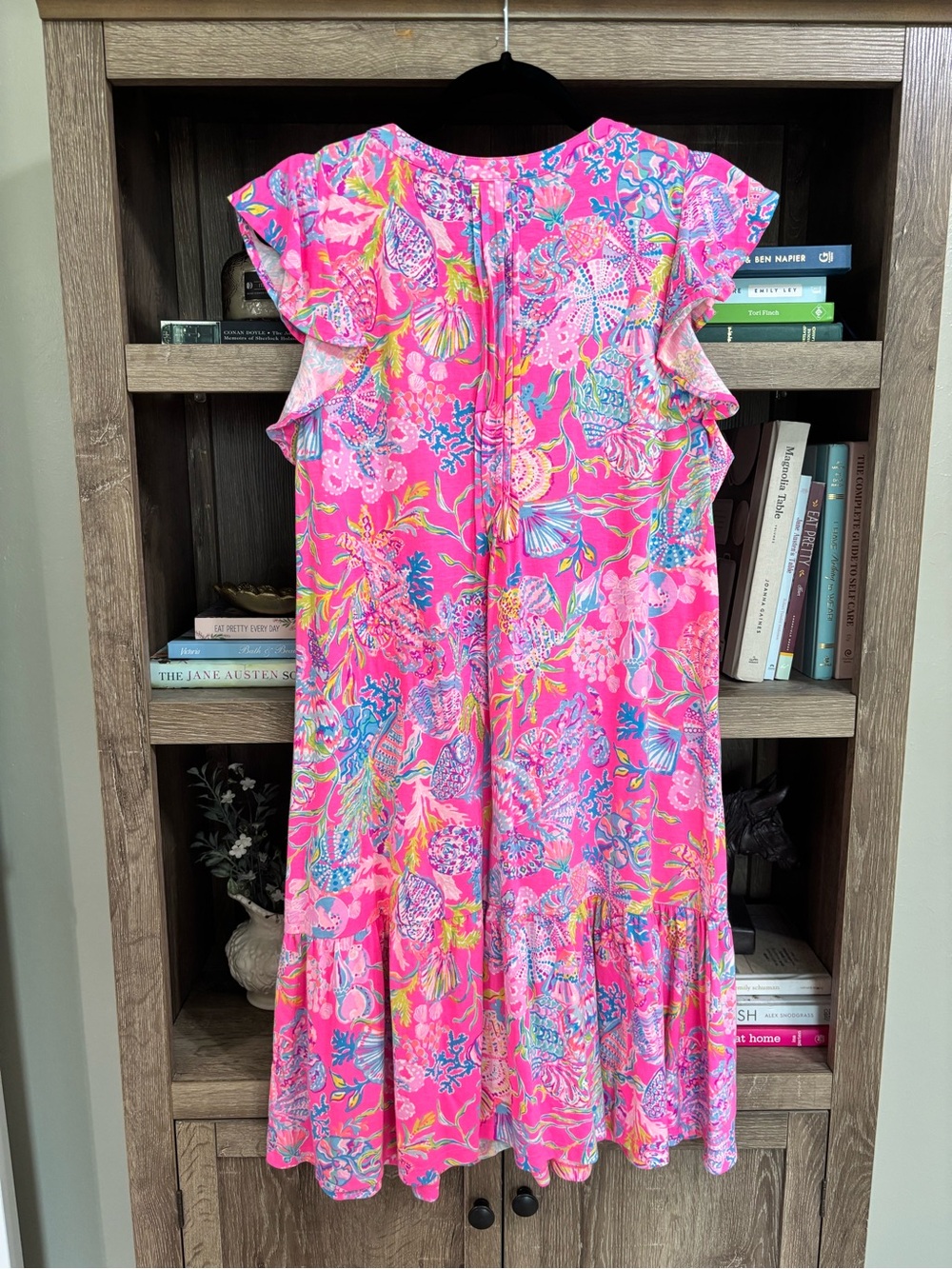 Lilly Pulitzer Golda Flutter Sleeve Dress, Size L - Picture 5 of 5